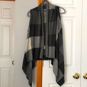 Woolrich Plaid Knit Shawl Vest